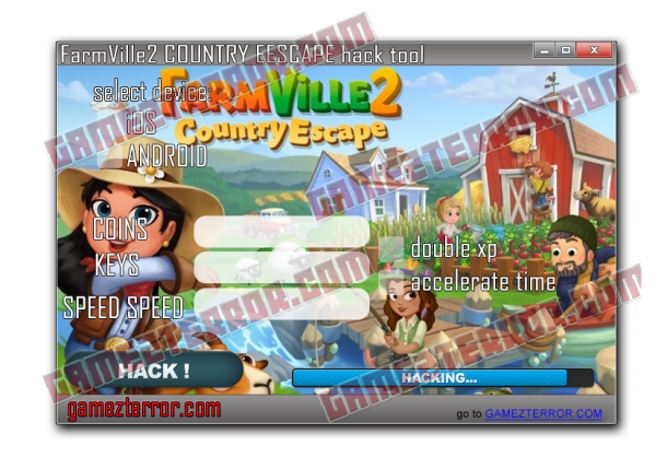 the key hack in farmville 2 country escape wont work for android phone?